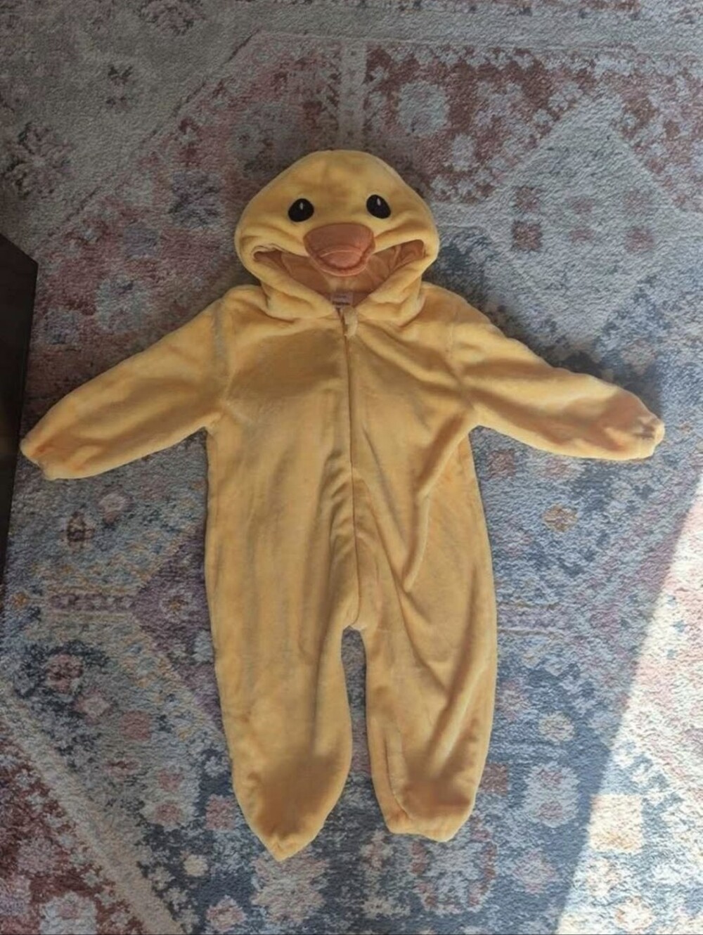 Yellow Duck Plush Hooded One-Piece for Toddler 18-24 Months
